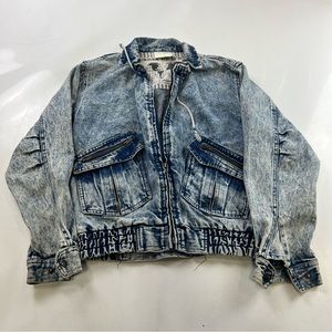 urban equipment women’s  denim zip up jacket L L77-5